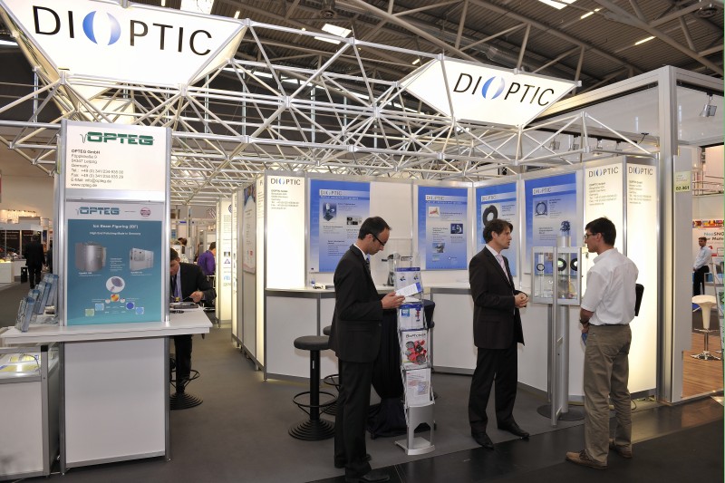 Der CC UPOB Messestand auf der Laser 2011 (Bild: Foto Loske für CC UPOB e.V.)