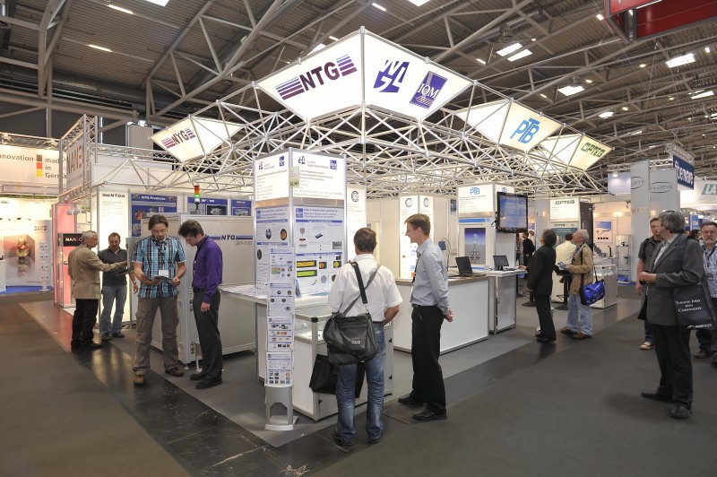 Der CC UPOB Messestand auf der Laser 2011 (Bild: Foto Loske für CC UPOB e.V.)
