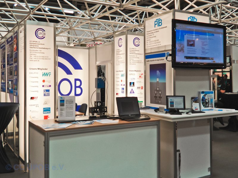 Der CC UPOB Messestand auf der Laser 2011 (Bild: CC UPOB e.V.)